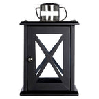 Small Black Criss Cross Lantern