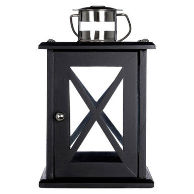 Small Black Criss Cross Lantern