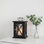 Small Black Criss Cross Lantern