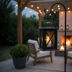 Small Black Criss Cross Lantern