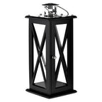 Large Black Criss Cross Lantern