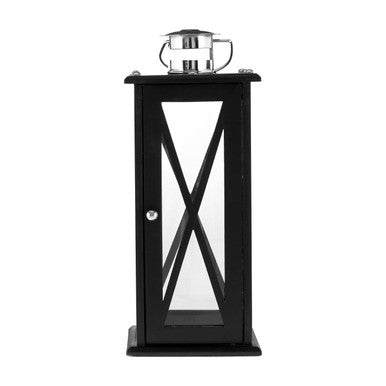 Large Black Criss Cross Lantern