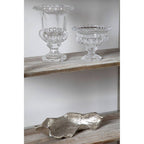 Textured Nickel Finish Large Leaf Dish