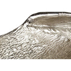 Textured Nickel Finish Large Leaf Dish