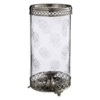 Hurricane Candle Holder with Nickel Finish