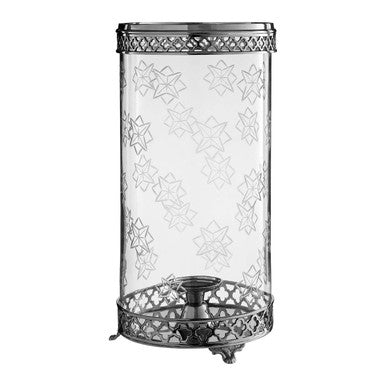 Hurricane Candle Holder with Nickel Finish