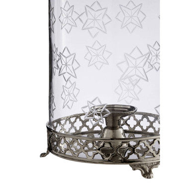 Hurricane Candle Holder with Nickel Finish