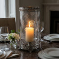 Hurricane Candle Holder with Nickel Finish