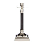 Nickel and Black Finish Candle Holder