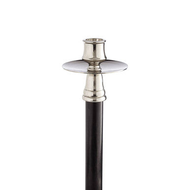 Nickel and Black Finish Candle Holder