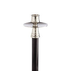 Nickel and Black Finish Candle Holder