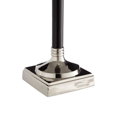 Nickel and Black Finish Candle Holder