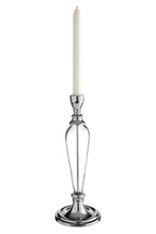 Nickel and Glass Candle Holder