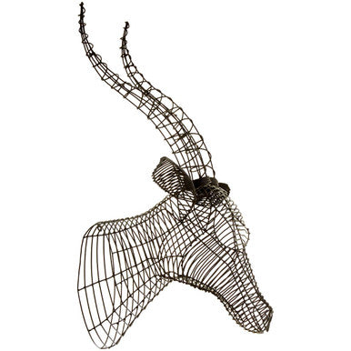 Black Wire Antelope Head