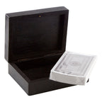 Black Mango Wood Playing Card Box