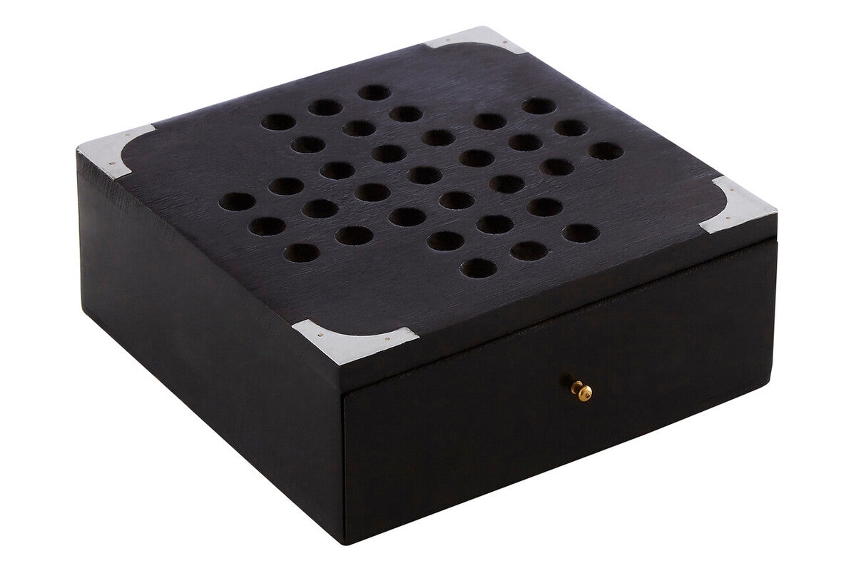 Black Sheesham Wood Solitaire Games Box