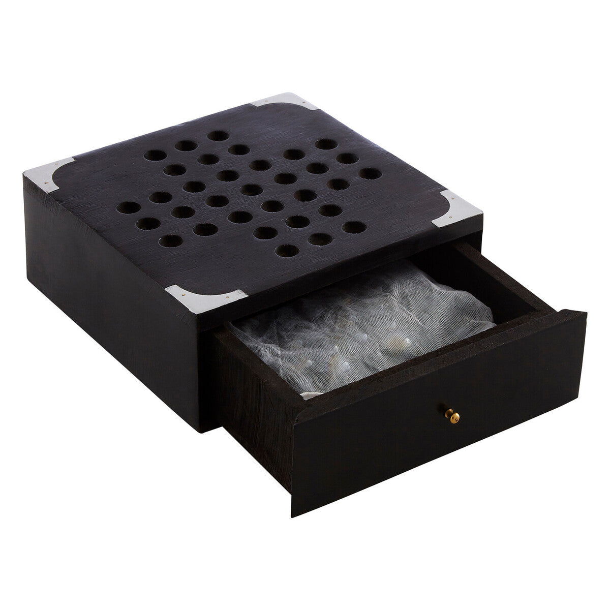 Black Sheesham Wood Solitaire Games Box