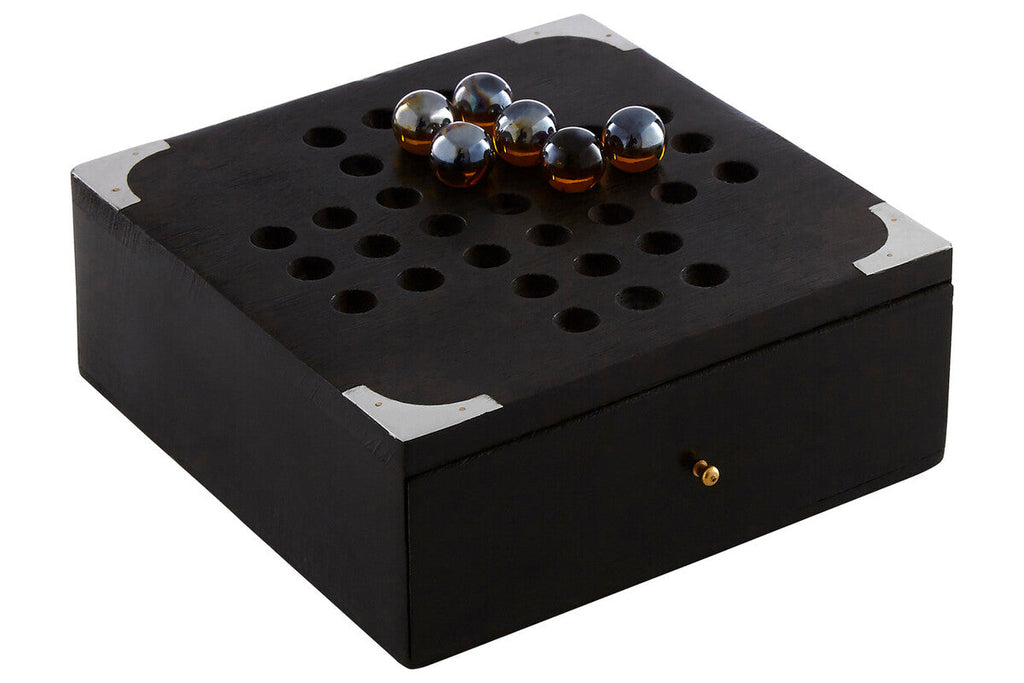 Black Sheesham Wood Solitaire Games Box