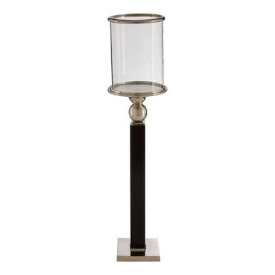 Large Black Finish Candle Holder
