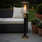 Large Black Finish Candle Holder