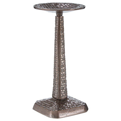 Pewter Finish Small Candle Holder