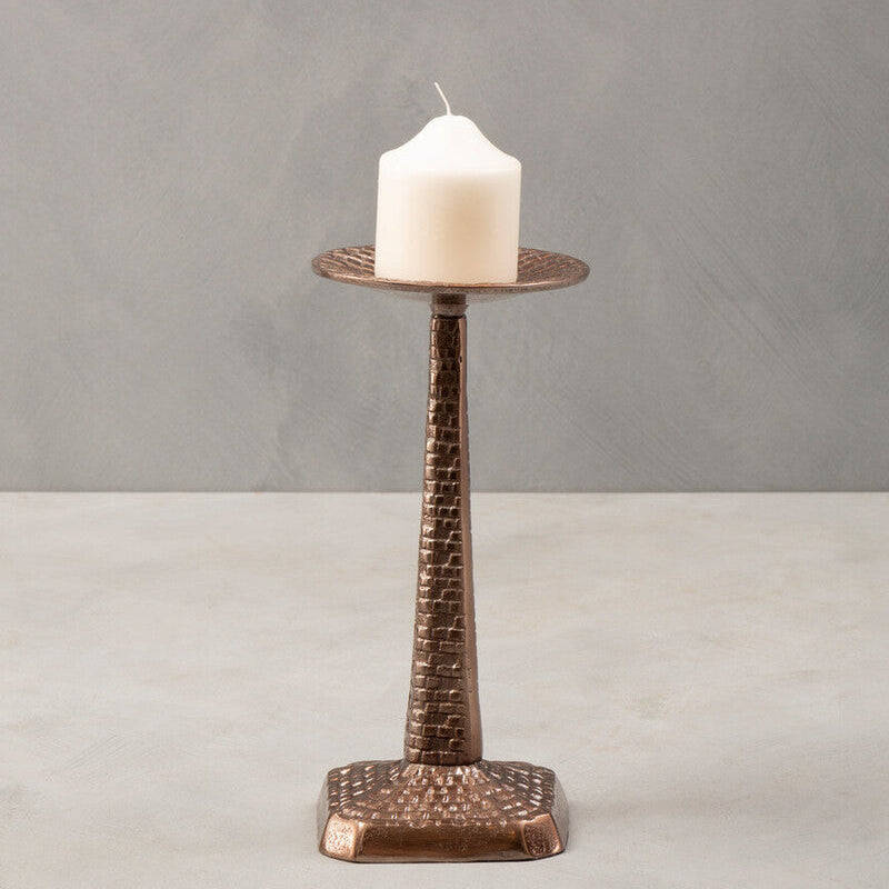 Pewter Finish Small Candle Holder