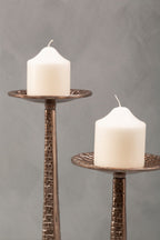 Pewter Finish Small Candle Holder