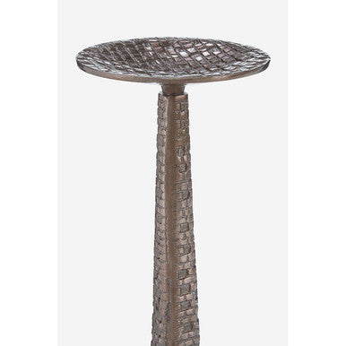 Pewter Finish Small Candle Holder