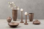Pewter Finish Small Vase