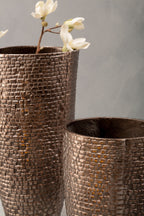 Pewter Finish Large Vase