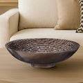 Pewter Finish Decorative Bowl