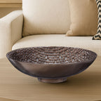 Pewter Finish Decorative Bowl