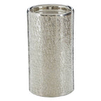 Silver Hammered Effect Large Candle Holder