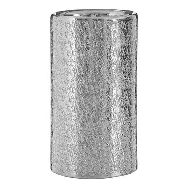 Silver Hammered Effect Large Candle Holder