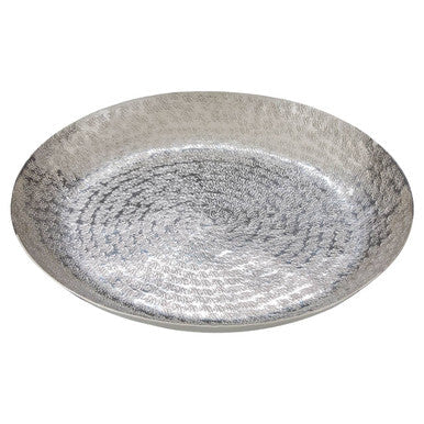 Silver Hammered Effect Plate