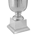 Large Silver Finish Fluted Vase