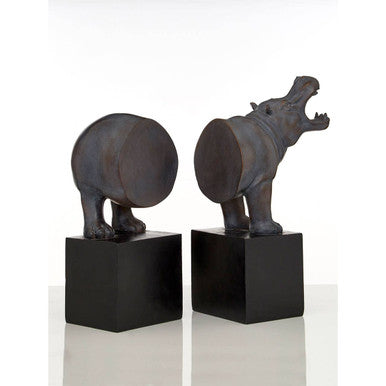 Set of 2 Hippo Bookends