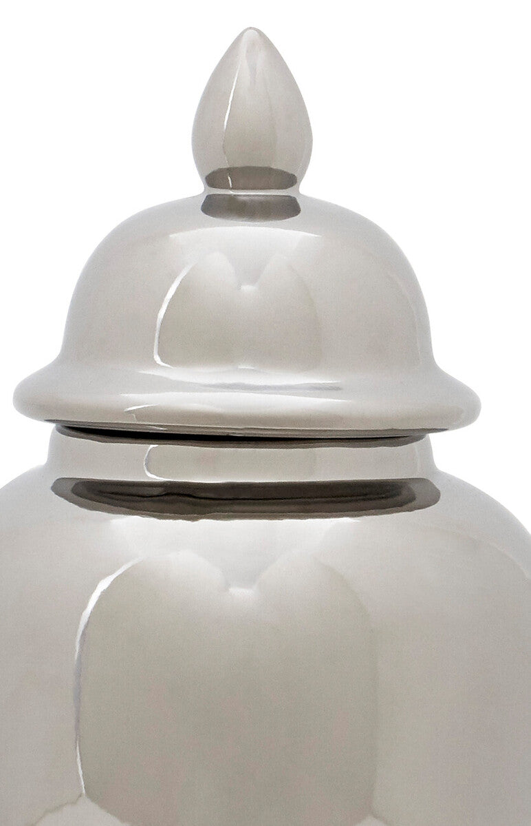 Small Ceramic Silver Jar