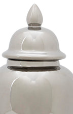 Small Ceramic Silver Jar