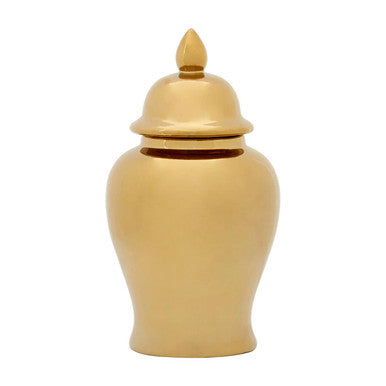 Small Gold Ceramic Jar
