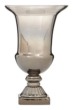Silver Ombre Finish Glass Small Vase