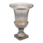 Silver Ombre Finish Glass Small Vase