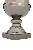 Silver Ombre Finish Glass Small Vase