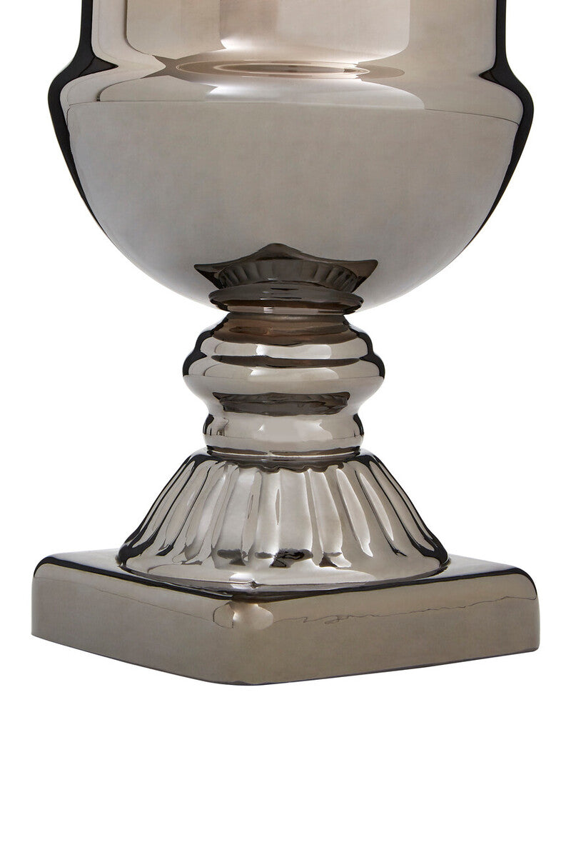 Silver Ombre Finish Glass Small Vase