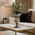 Silver Ombre Finish Glass Small Vase