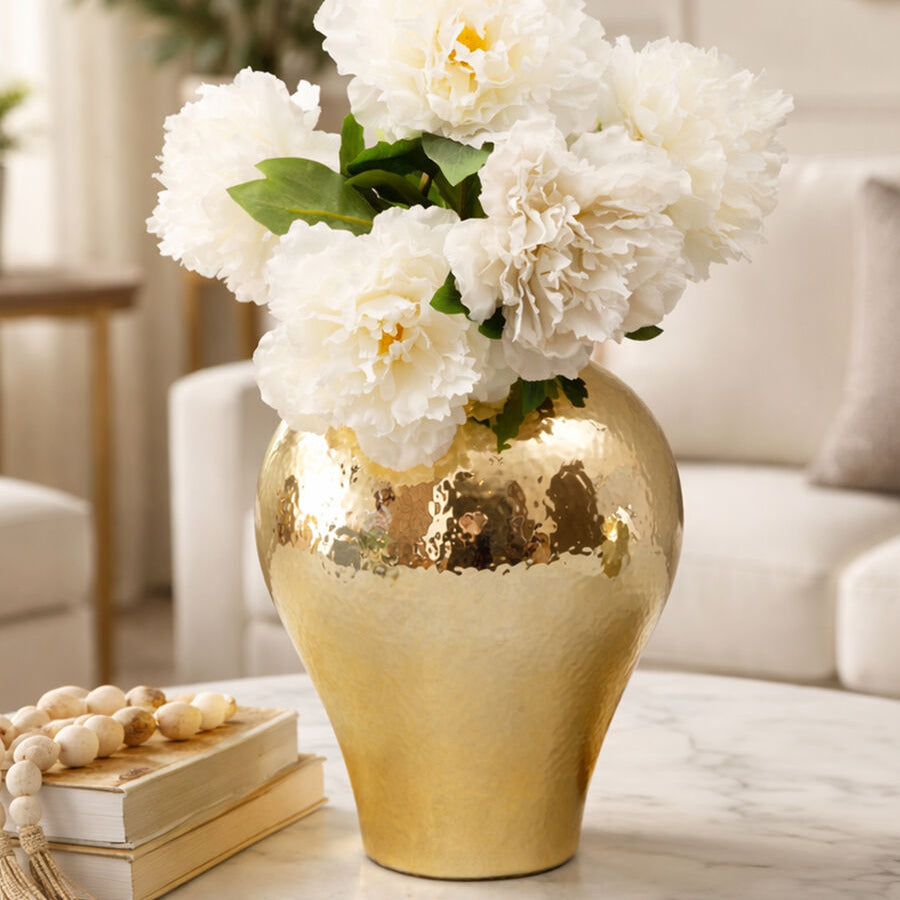 Gold Meiping Style Large Ceramic Vase