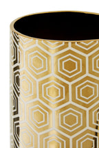 Large Gold and Cream Ceramic Vase