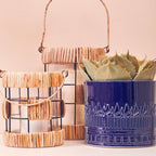 Blue Finish Planter