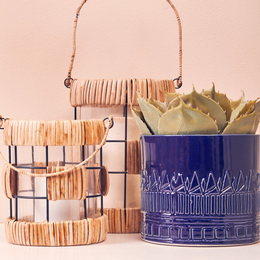 Blue Finish Planter