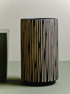 Large Black and Cream Finish Vase